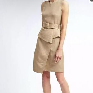 Banana Republic Linen Peplum Utilty  Dress